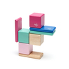 Tegu Magnetic Wooden Blocks, 8-Piece Pocket Pouch, Blossom POP-BSM-607T